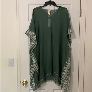 Eileen fisher nori poncho organic cotton OS